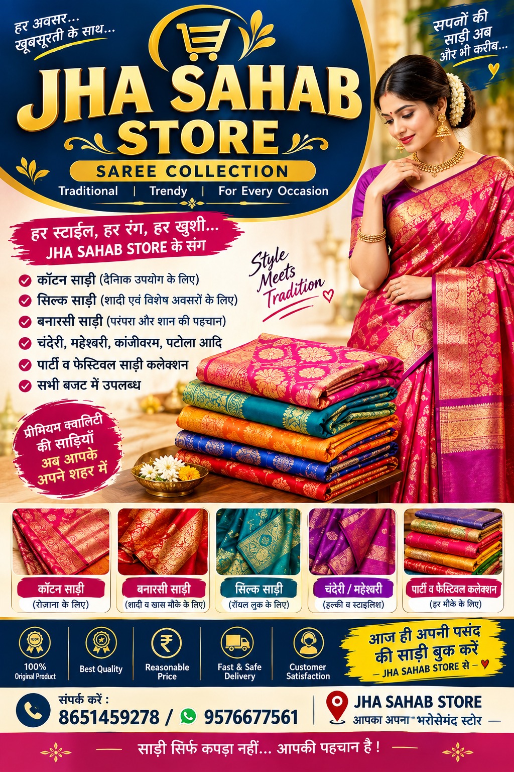 Jha Sahab Store Saree Collection
