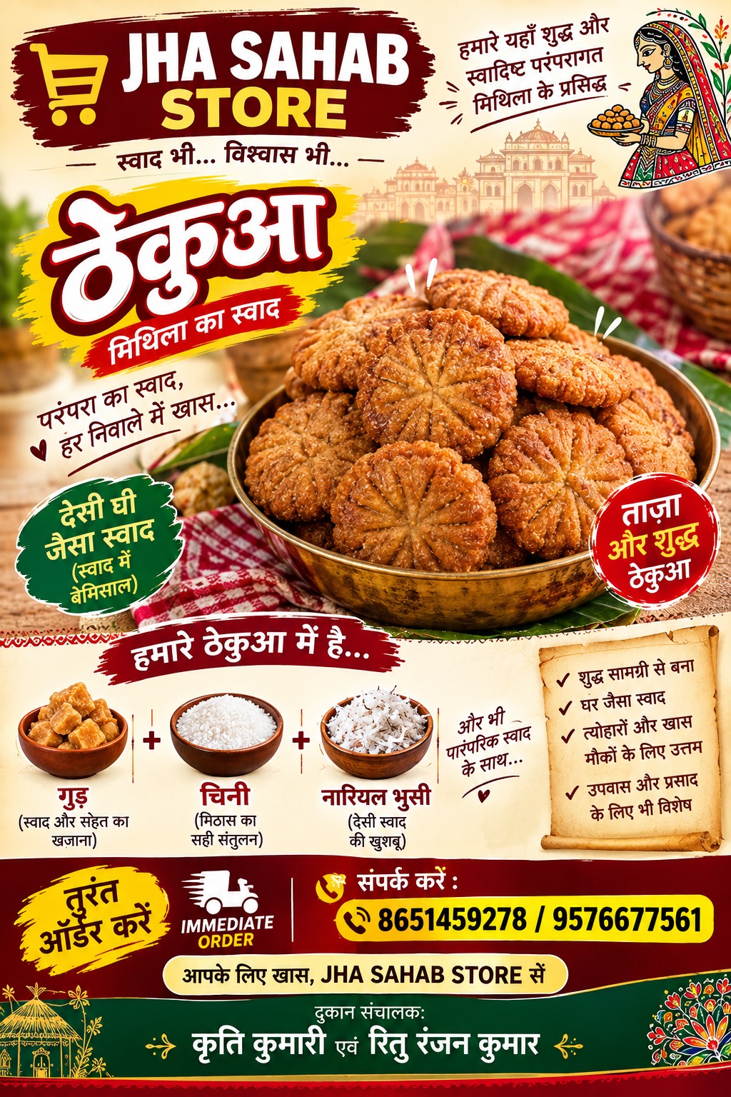 Traditional Mithila Thekua